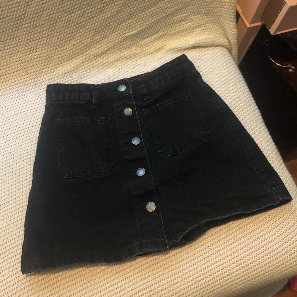 Bershka Black Denim Skirt